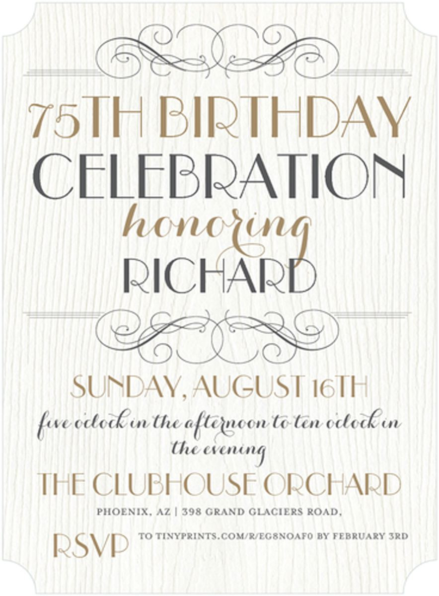 Best ideas about 75th Birthday Party Invitations
. Save or Pin 16 75th birthday invitations Unique Ideas Now.