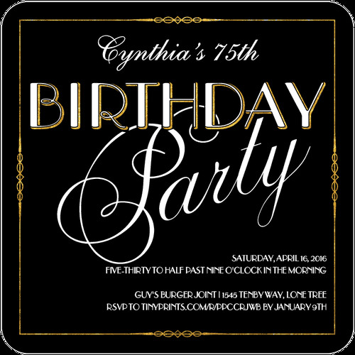 Best ideas about 75th Birthday Party Invitations
. Save or Pin 75th Birthday Invitations 50 Gorgeous 75th Party Invites Now.