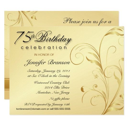 Best ideas about 75th Birthday Party Invitations
. Save or Pin 75th Birthday Dahlias and Peonies Victorian Garden Now.