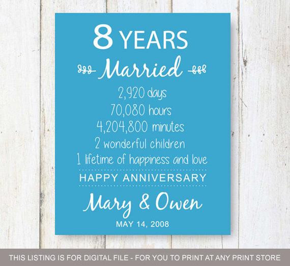 Best ideas about 8 Year Wedding Anniversary Gift Ideas
. Save or Pin 8th Anniversary Gift Eight years of Wedding Anniversary Now.