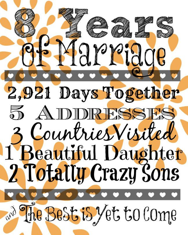 Best ideas about 8 Year Wedding Anniversary Gift Ideas
. Save or Pin 25 unique 8 year anniversary t ideas on Pinterest Now.