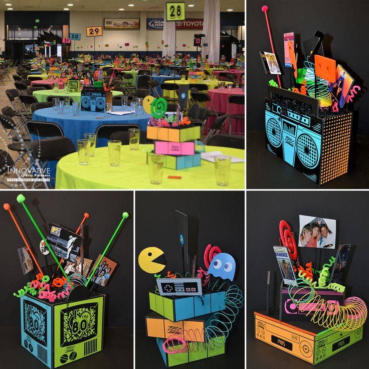 Best ideas about 80 Birthday Decorations
. Save or Pin 1980s centerpieces for a corporate 30th Anniversary held Now.