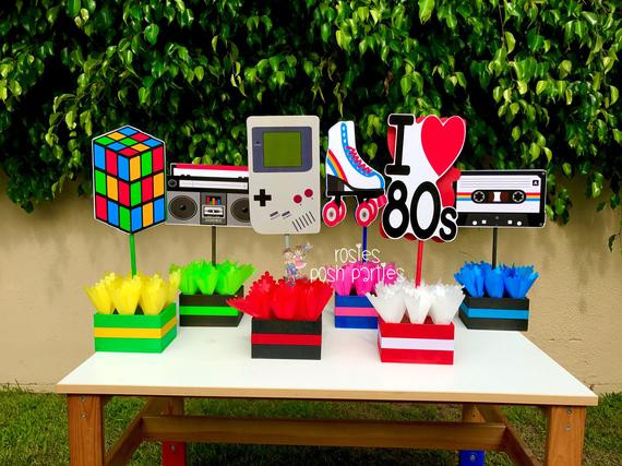 Best ideas about 80 Birthday Decorations
. Save or Pin I love the 80s birthday bash party centerpieces 80s party Now.