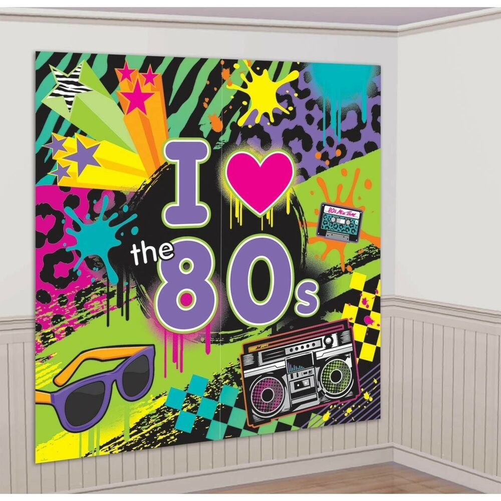 Best ideas about 80 Birthday Decorations
. Save or Pin I love the 80 S SCENE SETTER Birthday Party Backdrop Wall Now.