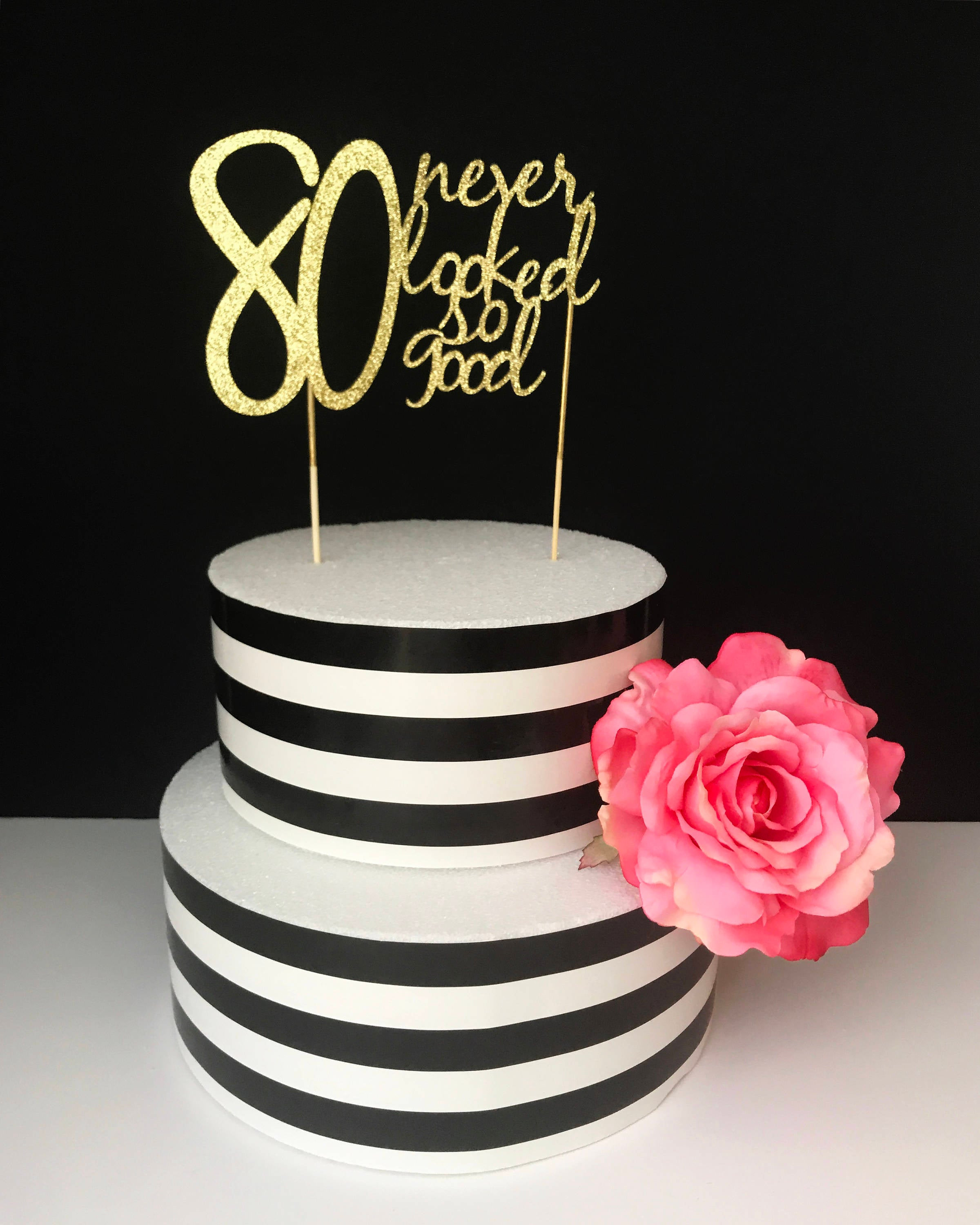 Best ideas about 80th Birthday Cake
. Save or Pin Gold 80th birthday Cake Topper 80 never looked so good Now.