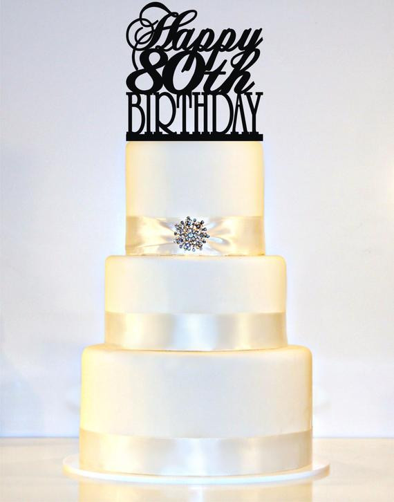 Best ideas about 80th Birthday Cake Toppers
. Save or Pin Happy 80th Birthday Cake Topper Now.