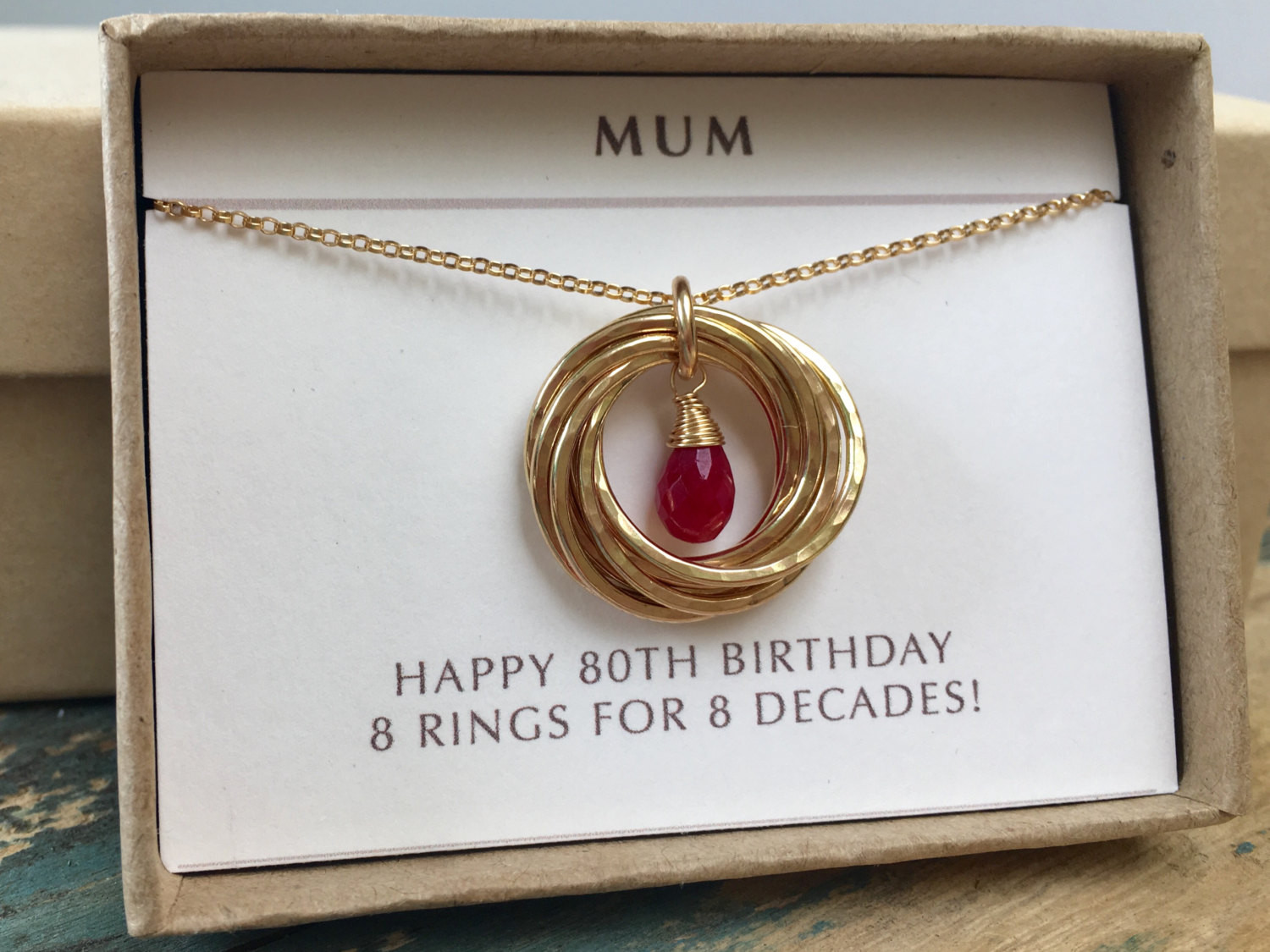 Best ideas about 80Th Birthday Gift Ideas For Grandma
. Save or Pin 80th birthday t for grandma ruby necklace for mother July Now.