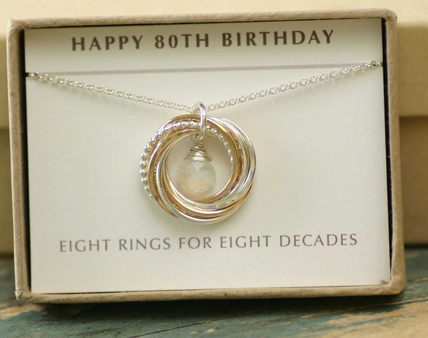 Best ideas about 80Th Birthday Gift Ideas For Her
. Save or Pin 80th birthday t mom moonstone necklace by ILoveHoneyWillow Now.