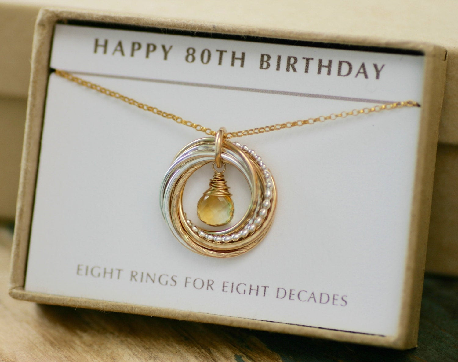 Best ideas about 80Th Birthday Gift Ideas For Her
. Save or Pin 80th birthday t for her November birthstone necklace Now.