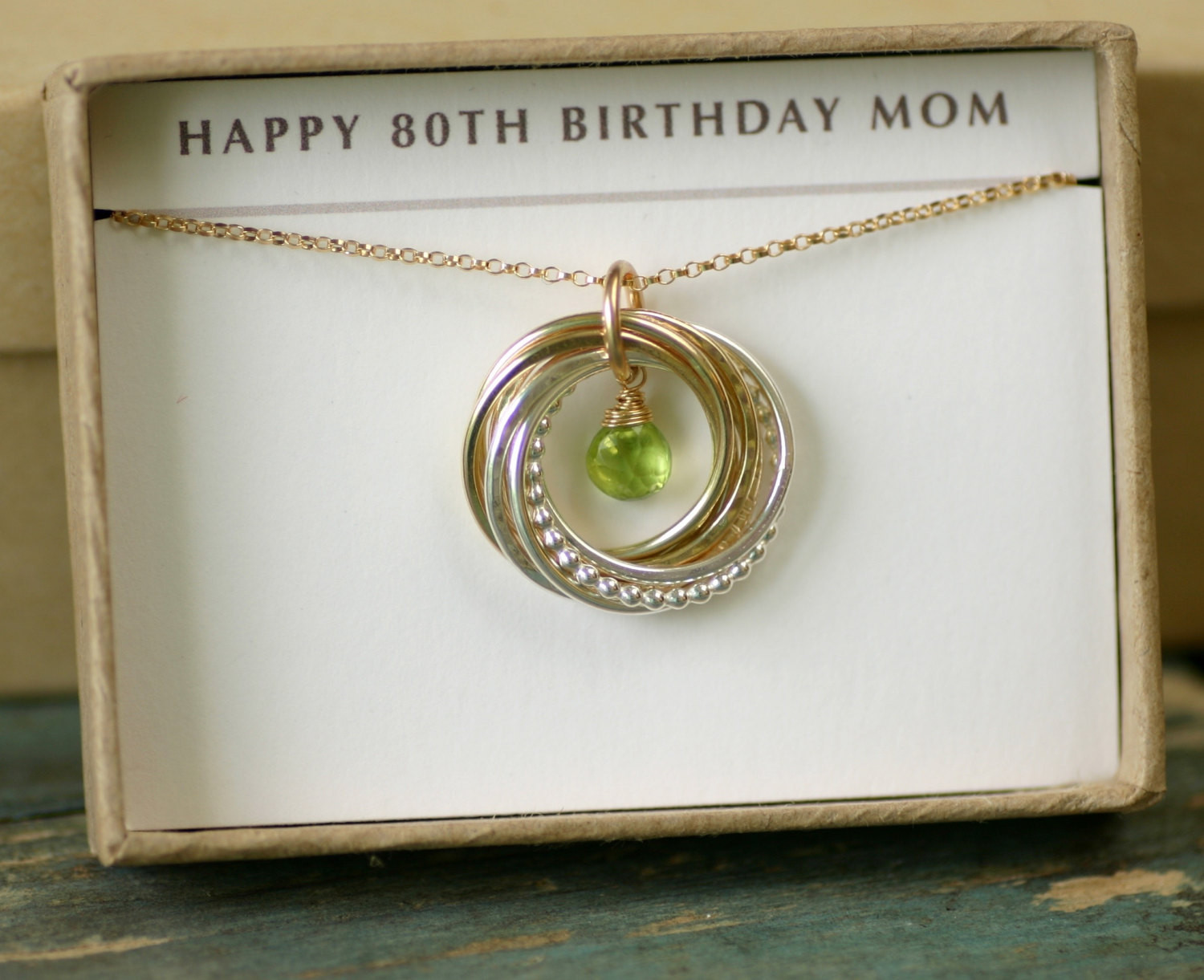 Best ideas about 80Th Birthday Gift Ideas For Her
. Save or Pin 80th birthday t for mother August birthstone necklace for Now.