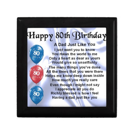 Best ideas about 80th Birthday Gifts For Dad
. Save or Pin Dad Poem 80th Birthday Gift Box Now.