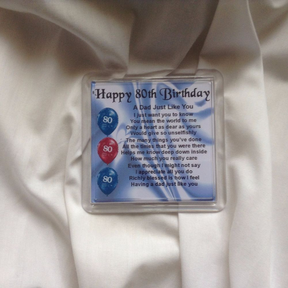 Best ideas about 80th Birthday Gifts For Dad
. Save or Pin Personalised Coaster Dad Poem 80th Birthday FREE Now.