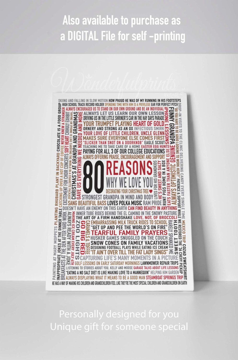Best ideas about 80th Birthday Gifts For Dad
. Save or Pin Gift for DAD 80th Birthday Gift Gift for HIM Reasons Why Now.