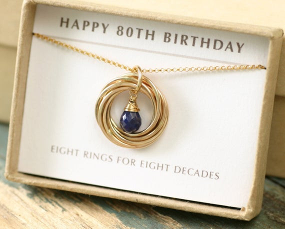 Best ideas about 80th Birthday Gifts For Mom
. Save or Pin 80th birthday t for mother sapphire necklace mom Now.