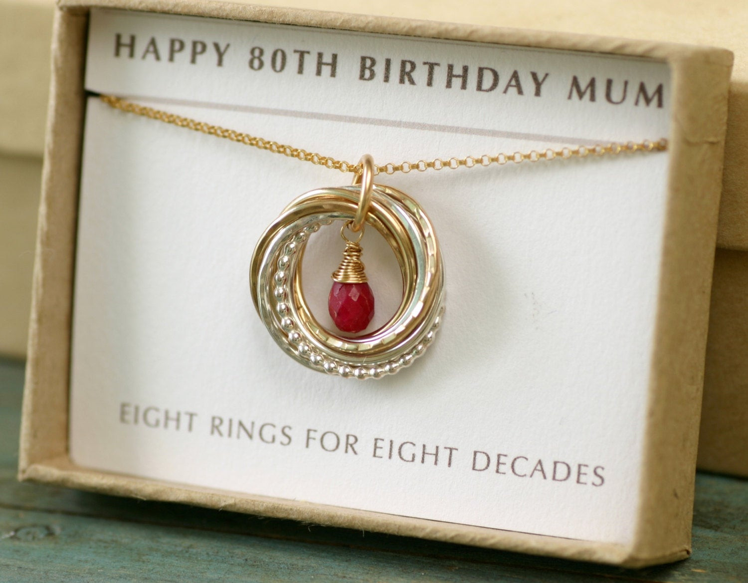 Best ideas about 80th Birthday Gifts For Mom
. Save or Pin 80th birthday t for mom t July birthstone necklace ruby Now.