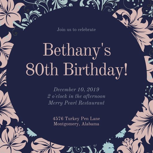 Best ideas about 80th Birthday Invitations
. Save or Pin Customize 985 80th Birthday Invitation templates online Now.