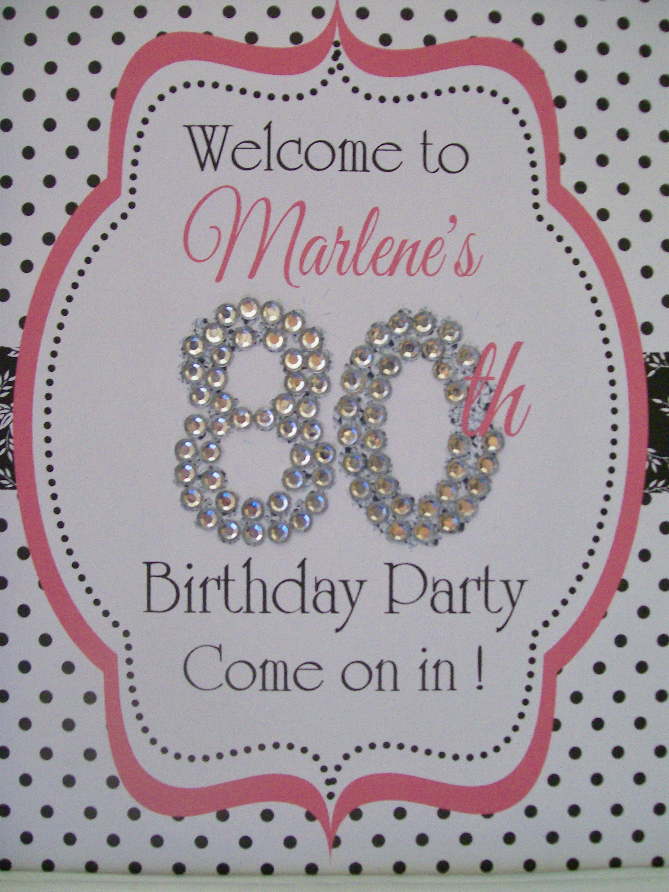 Best ideas about 80th Birthday Party Ideas For Mom
. Save or Pin Wel e Sign e on in 80th Birthday Party Now.