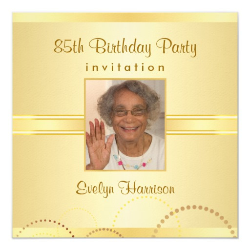 Best ideas about 85th Birthday Invitations
. Save or Pin 85th Birthday Party Invitations Optional Now.