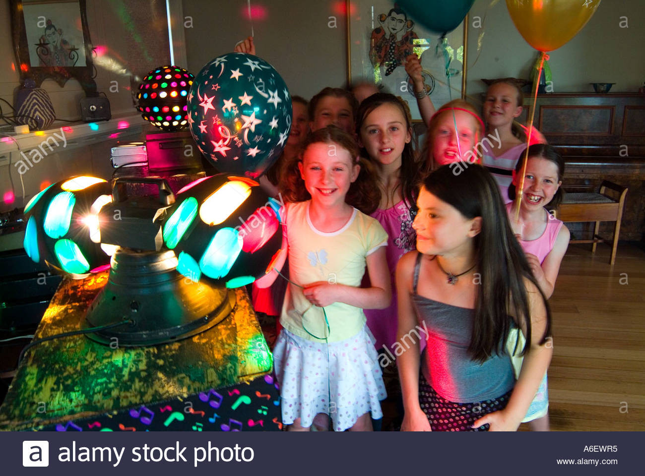 Best ideas about 9 Year Old Girl Birthday Ideas
. Save or Pin 9 year old girls at disco birthday party Stock Now.