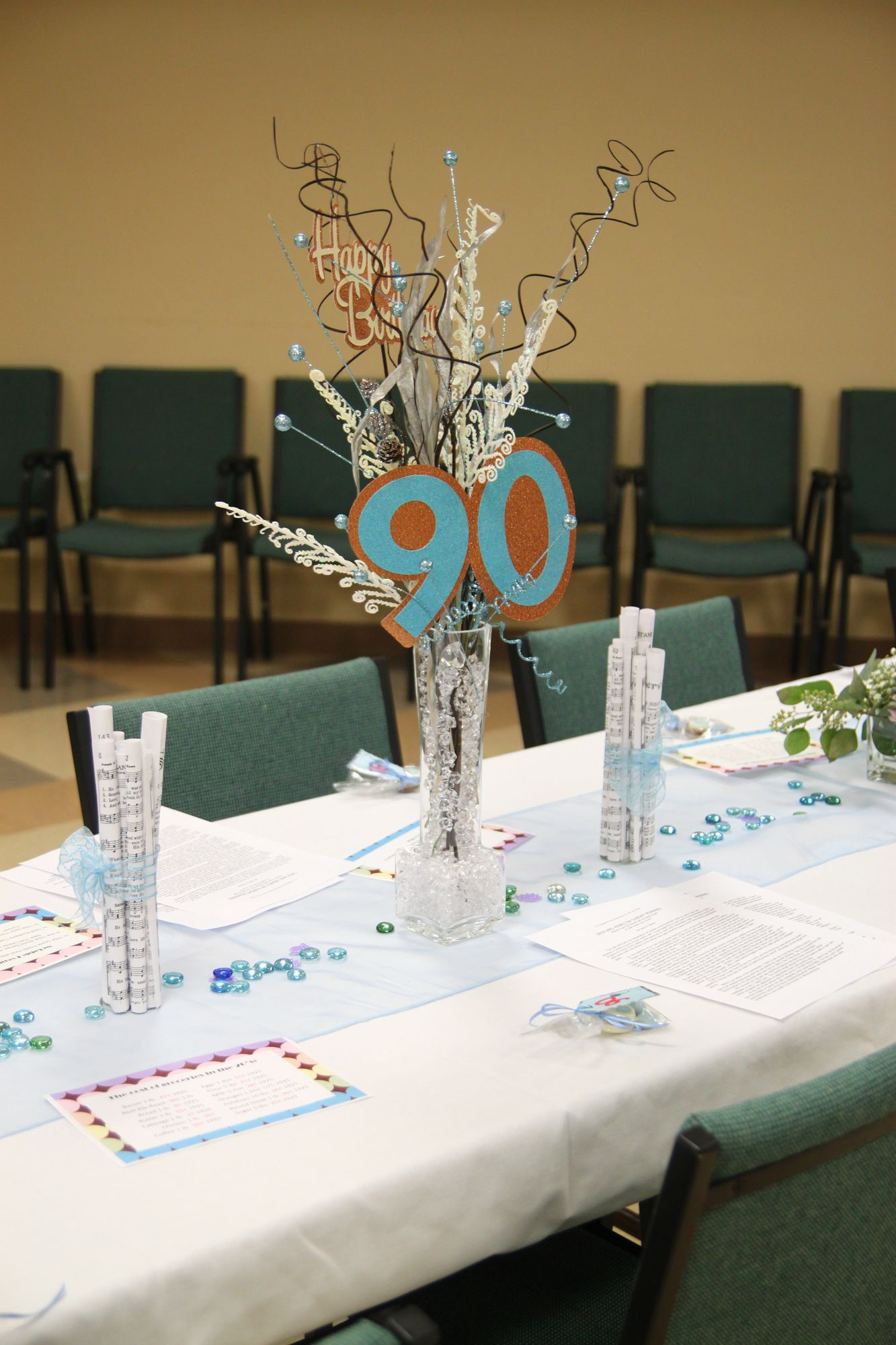 Best ideas about 90 Birthday Decorations
. Save or Pin Centerpieces for Mom s 90th birthday Now.