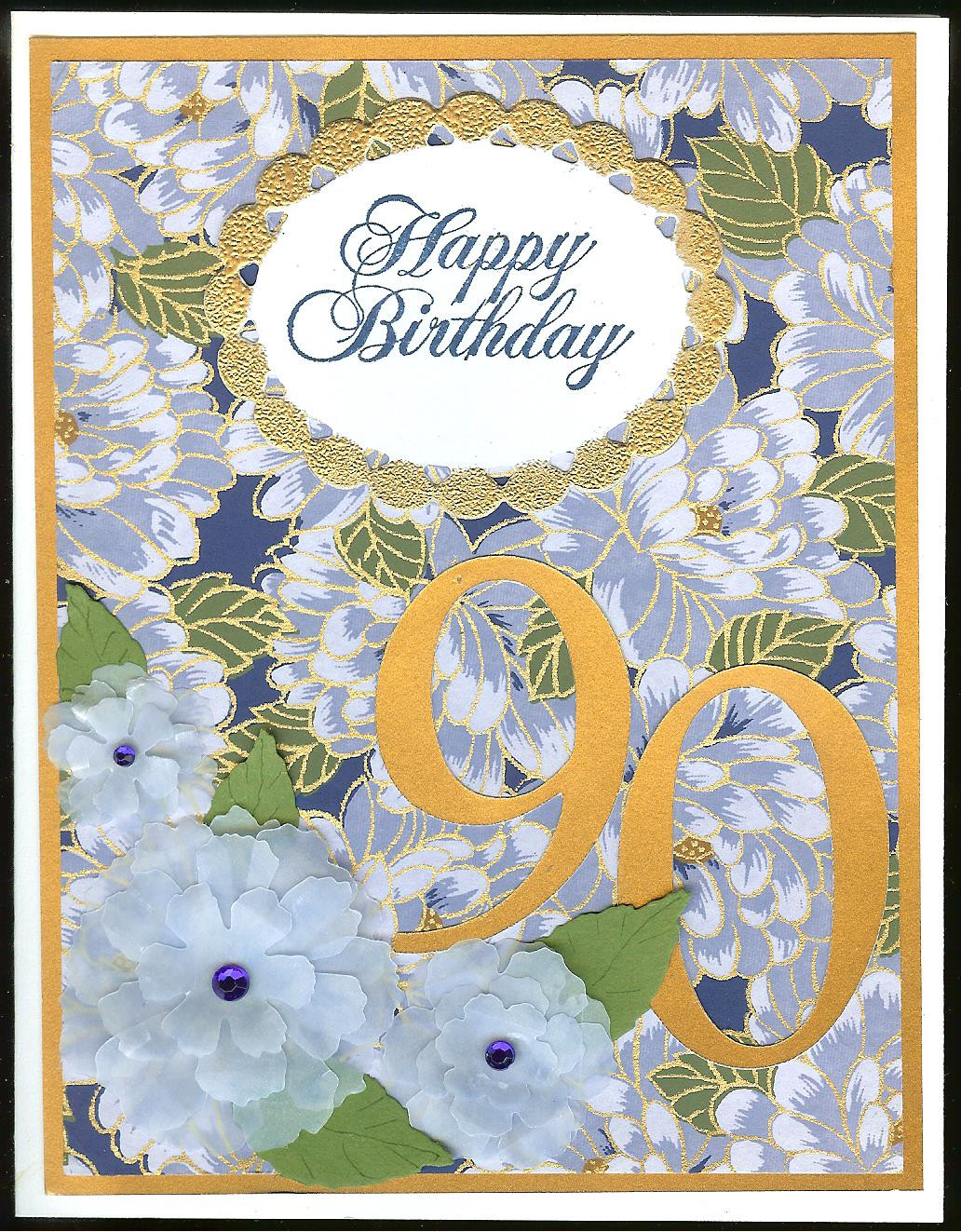 Best ideas about 90th Birthday Card
. Save or Pin Krisha s Keepsakes 90th Birthday Card Now.