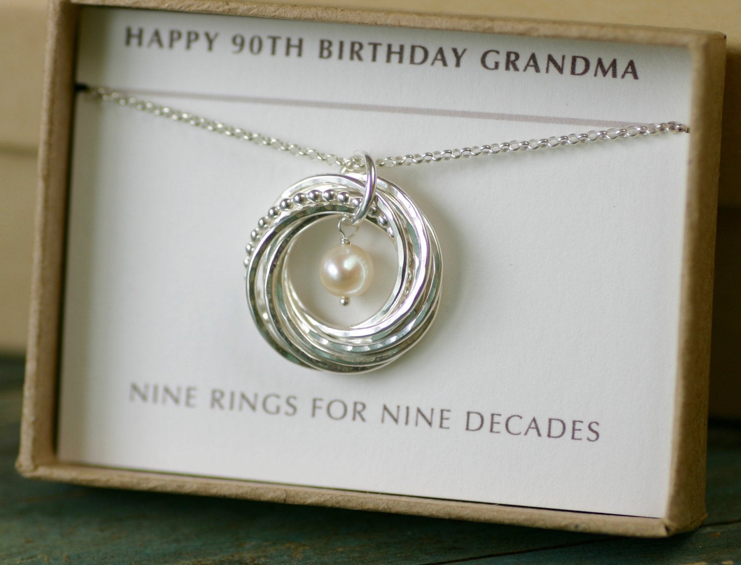Best ideas about 90th Birthday Gifts
. Save or Pin 90th birthday t for mother 9th anniversary necklace Now.