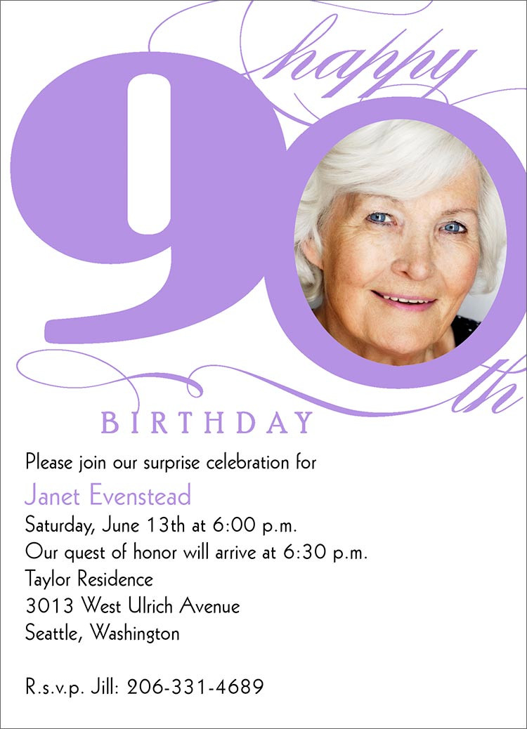 Best ideas about 90th Birthday Invitations
. Save or Pin 90th Milestone Birthday Birthday Invitations from Now.