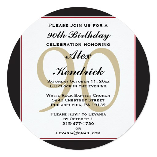 Best ideas about 90th Birthday Invitations
. Save or Pin 90th Birthday Invitation Now.