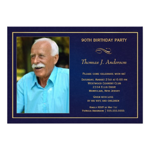 Best ideas about 90th Birthday Invitations
. Save or Pin 90th Birthday Party Invitations Add your photo 5" X 7 Now.