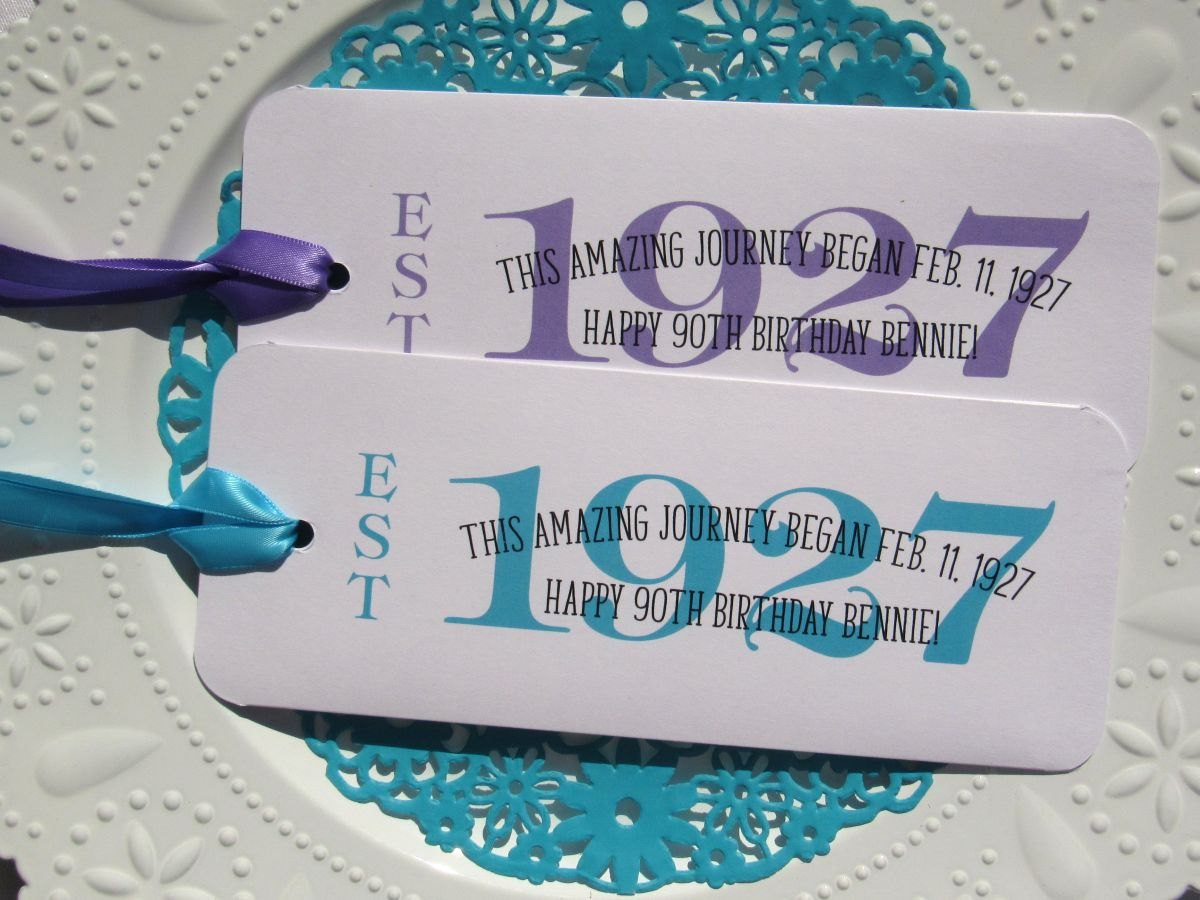 Best ideas about 90th Birthday Party Decorations
. Save or Pin 90th Birthday Party Favors for a 90th Birthday Party 90th Now.