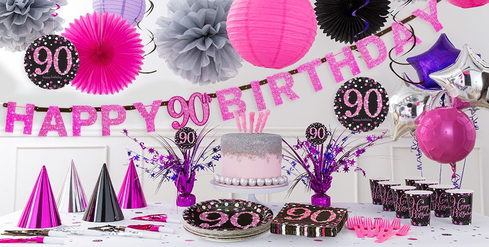 Best ideas about 90th Birthday Party Ideas Decorations
. Save or Pin Pink Sparkling Celebration 90th Birthday Party Supplies Now.