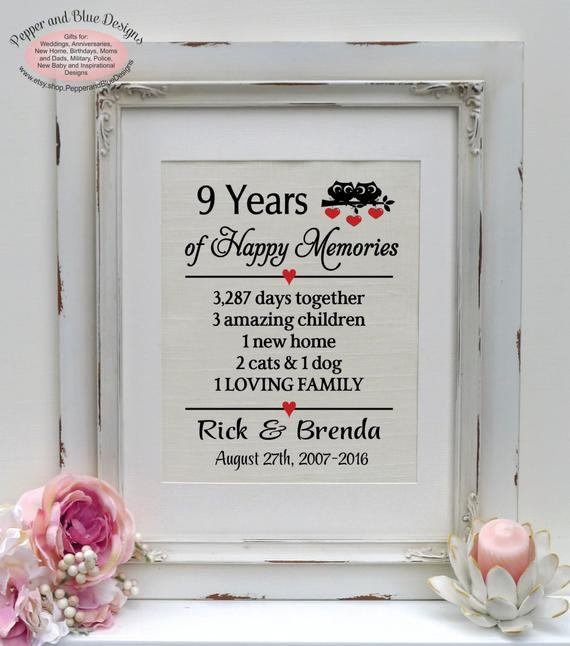 Best ideas about 9Th Anniversary Gift Ideas For Her
. Save or Pin 9th anniversary ts 9th anniversary t by Now.