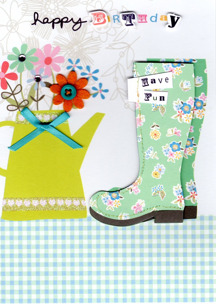 Best ideas about A Birthday Card
. Save or Pin Gardening Wellies Handmade Birthday Card Now.