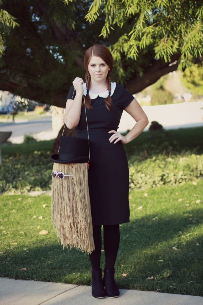 Best ideas about Addams Family Costumes DIY
. Save or Pin DIY Halloween Costume Wednesday Addams and Cousin It Now.