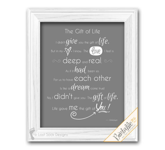 Best ideas about Adoption Gift Ideas For Older Child
. Save or Pin Items similar to PRINTABLE Adoption Poem Wall Art The Now.