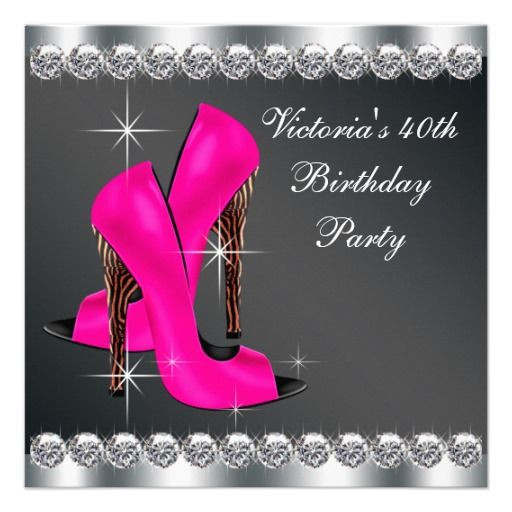 Best ideas about Adult Birthday Wishes
. Save or Pin Woman s Hot Pink Zebra 40th Birthday Party Custom Now.