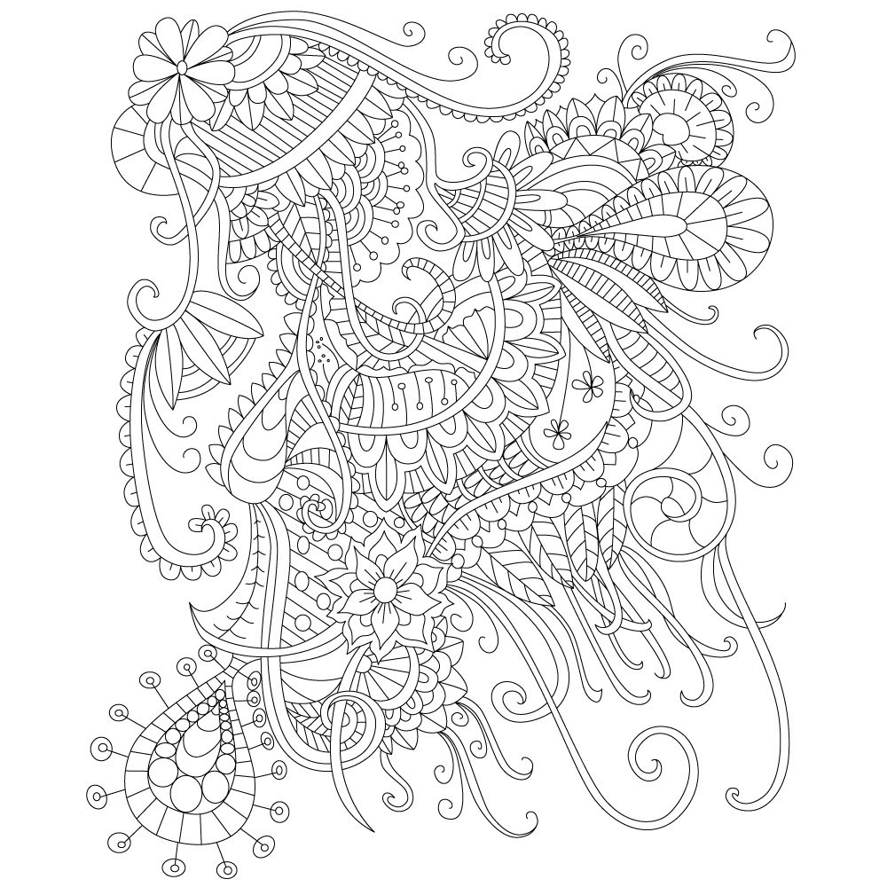 Best ideas about Adult Stress Coloring Books
. Save or Pin Adult Coloring Page of Abstract Doodle Drawing for Stress Now.