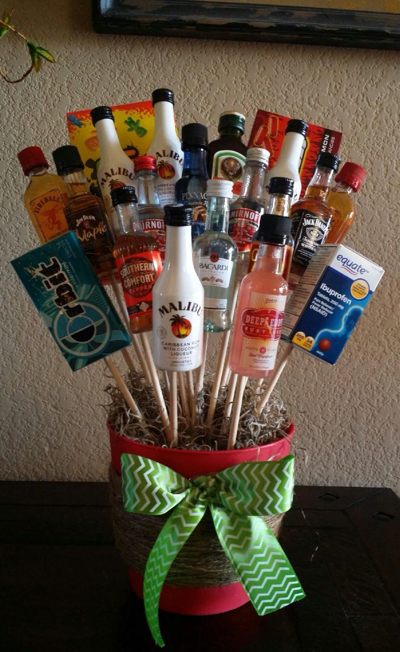 Best ideas about Alcohol Gift Ideas
. Save or Pin Liquor bouquet for white elephant t You can t go wrong Now.