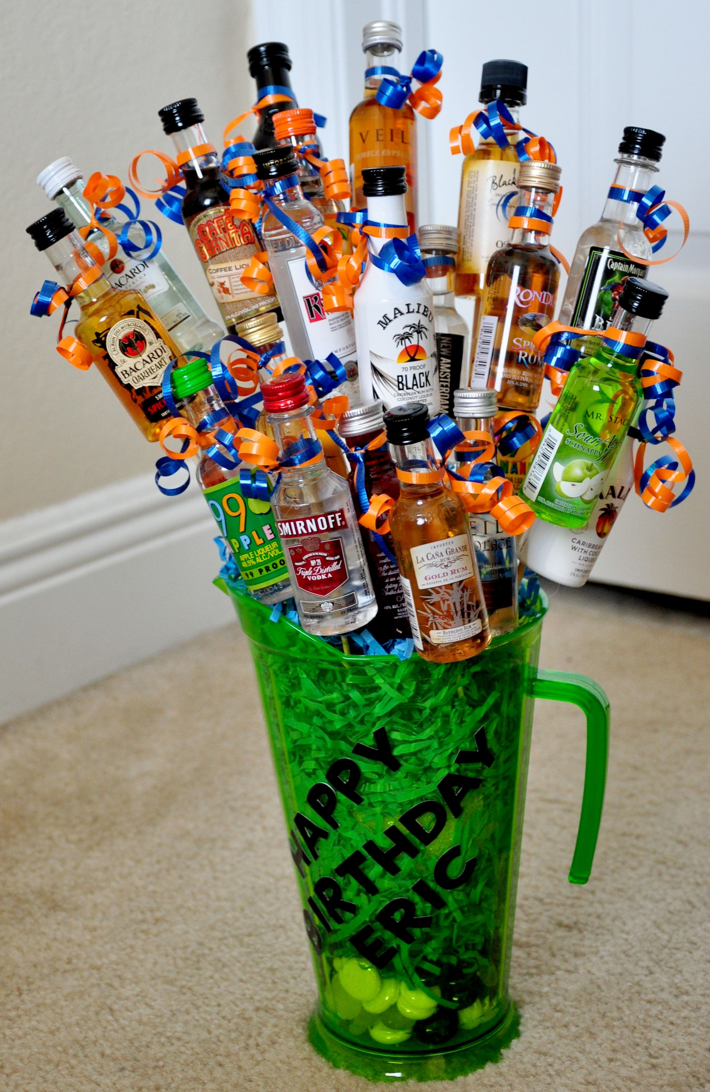 Best ideas about Alcohol Gift Ideas
. Save or Pin Birthday Booze Bouquet Crafty Now.