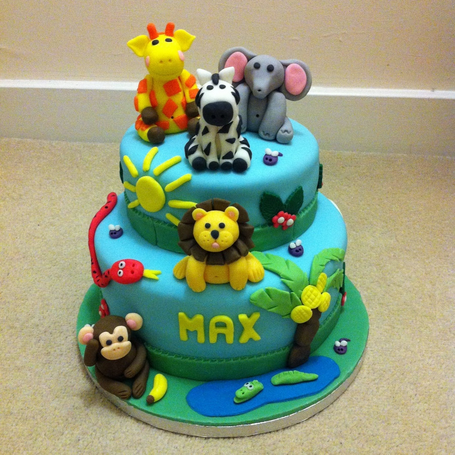Best ideas about Animal Birthday Cake
. Save or Pin Two Tier Jungle Animals Birthday Cake CakeCentral Now.