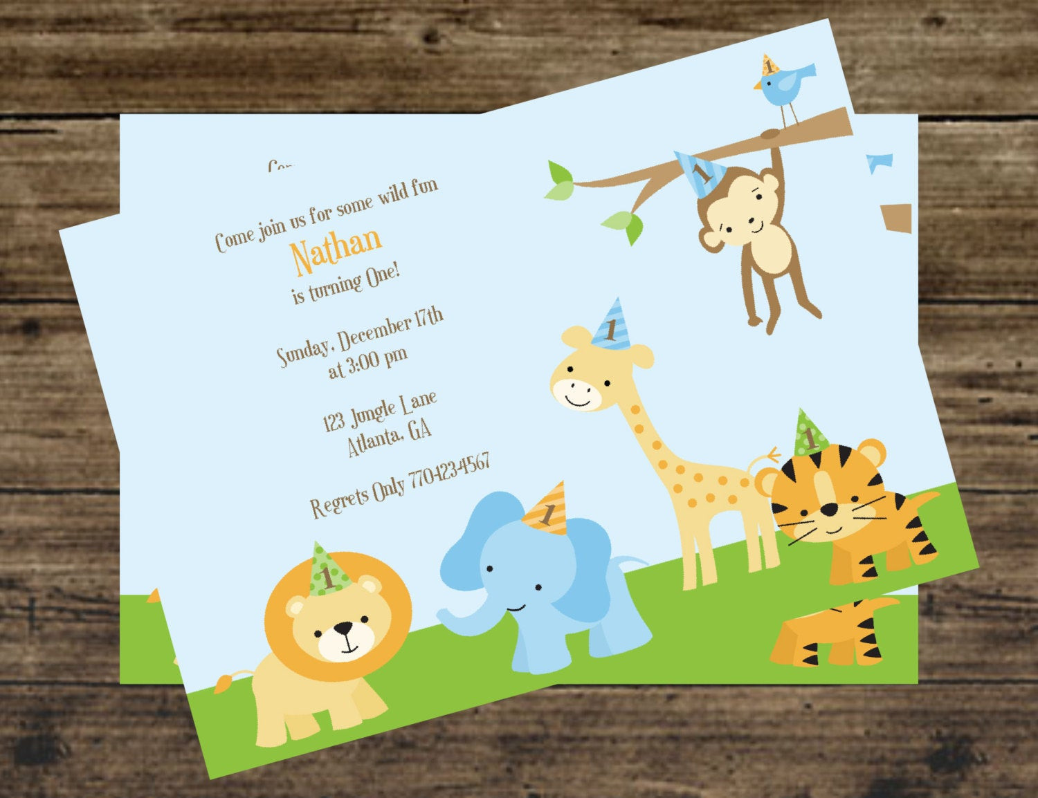 Best ideas about Animal Birthday Invitations
. Save or Pin Safari Jungle Zoo Animal 1st Birthday Party by Now.