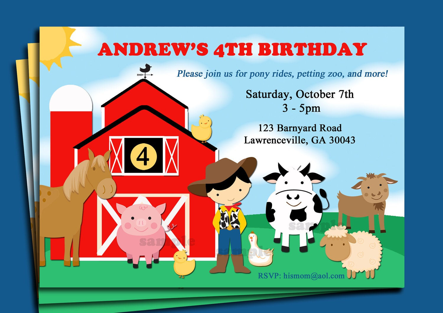 Best ideas about Animal Birthday Invitations
. Save or Pin Barnyard Animal Farm Birthday Invitation Printable or Printed Now.