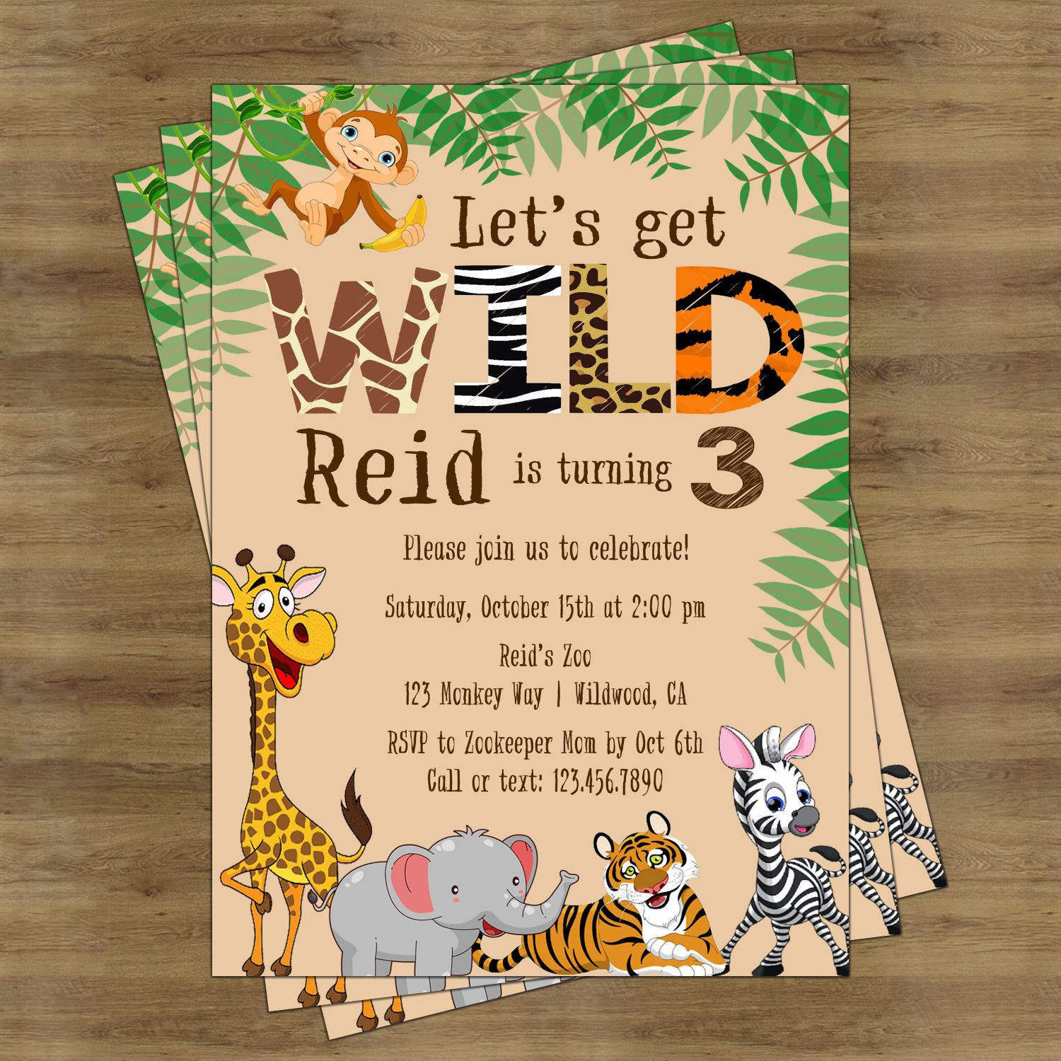 Best ideas about Animal Birthday Invitations
. Save or Pin Zoo Birthday Invitation Safari Birthday Invitation Now.