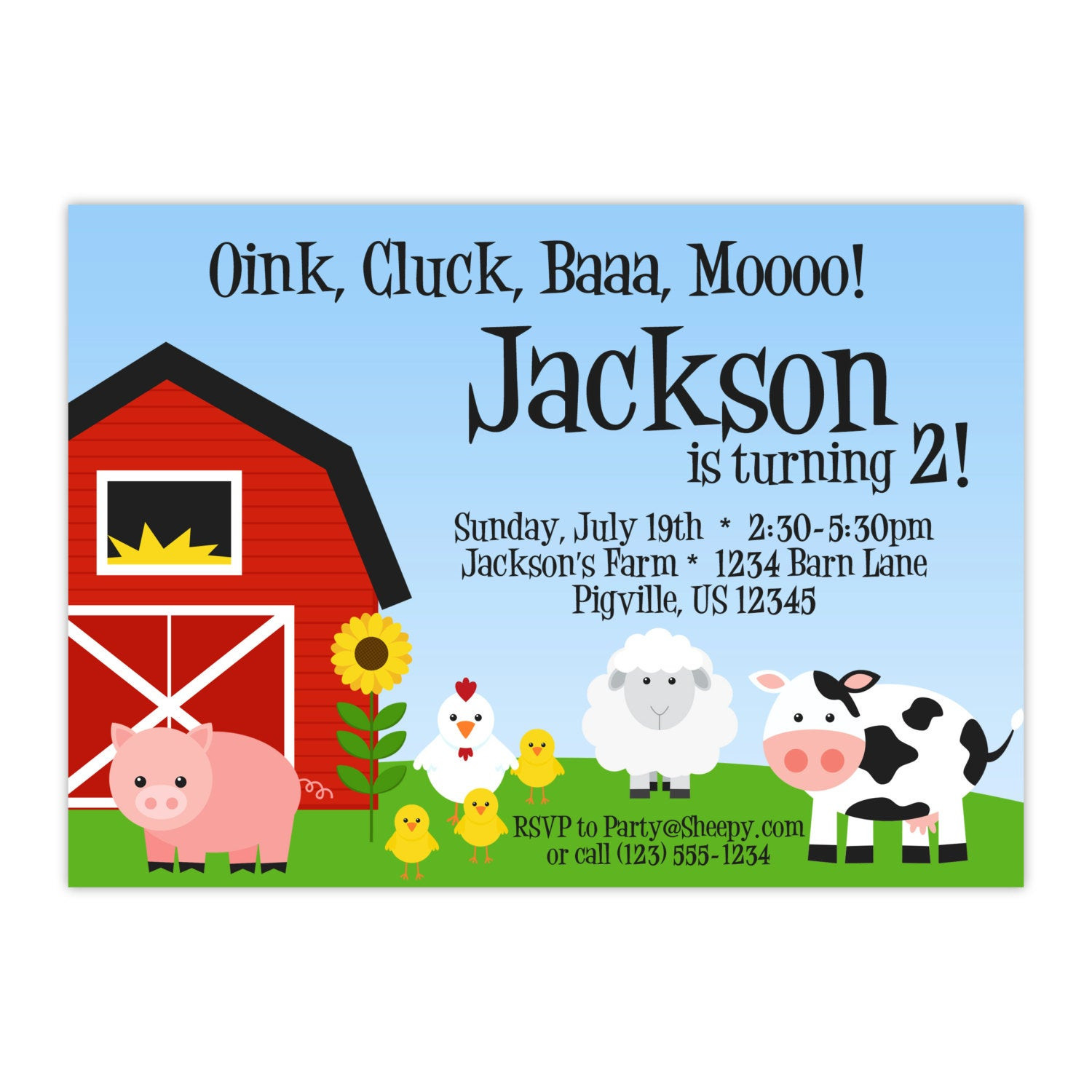 Best ideas about Animal Birthday Invitations
. Save or Pin Farm Invitation Red Barn Farm Animals Pig Chicken Sheep Now.