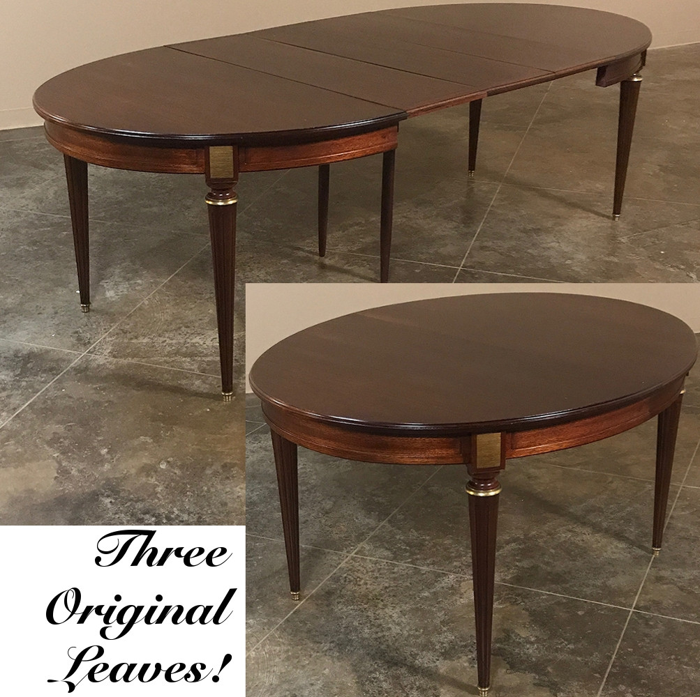 Best ideas about Antique Dining Table
. Save or Pin Antique French Louis XVI Mahogany Oval Dining Table with 3 Now.