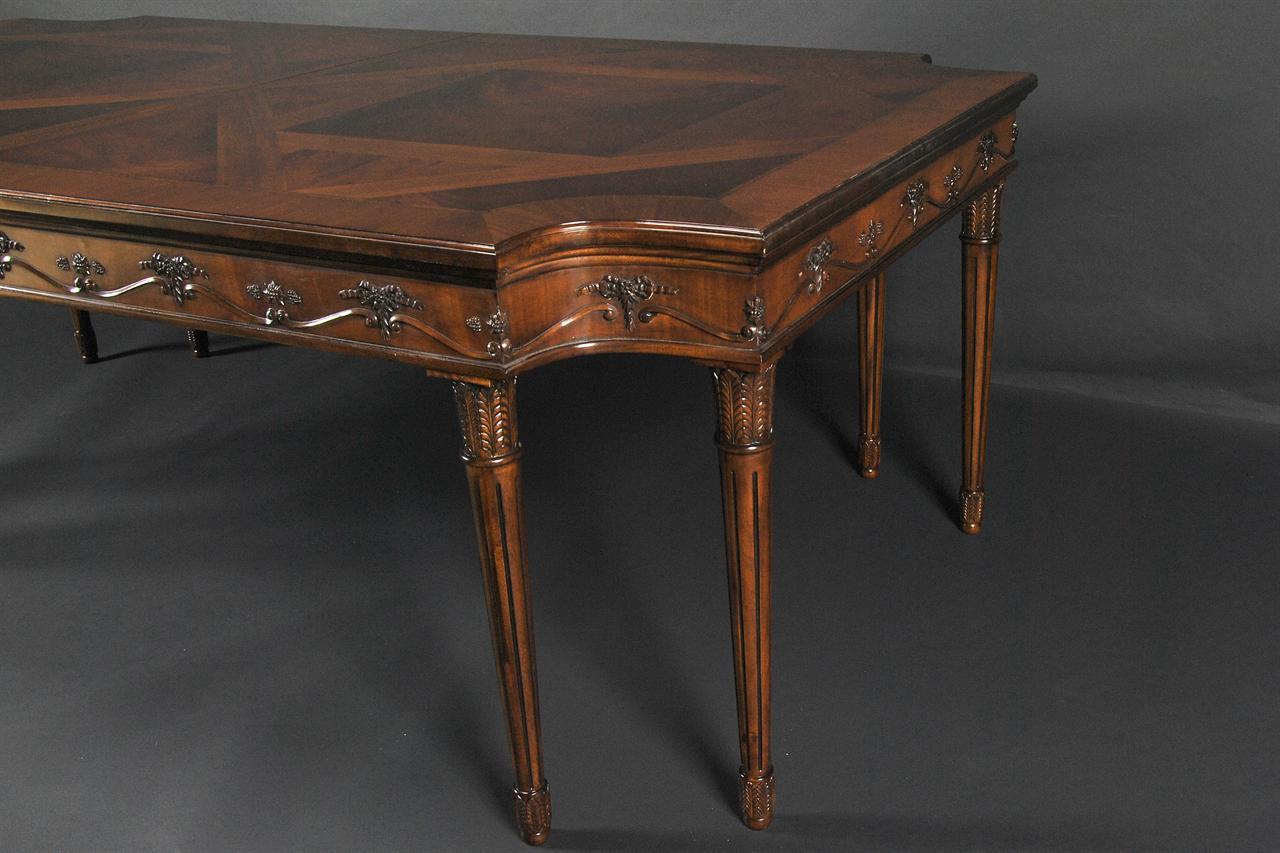 Best ideas about Antique Dining Table
. Save or Pin Mahogany dining table with cut corners herringbone inlays Now.