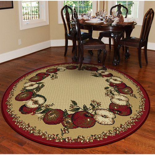 Best ideas about Apple Kitchen Decor At Walmart
. Save or Pin Orian Apple Border Round 63" Rug Sand Now.