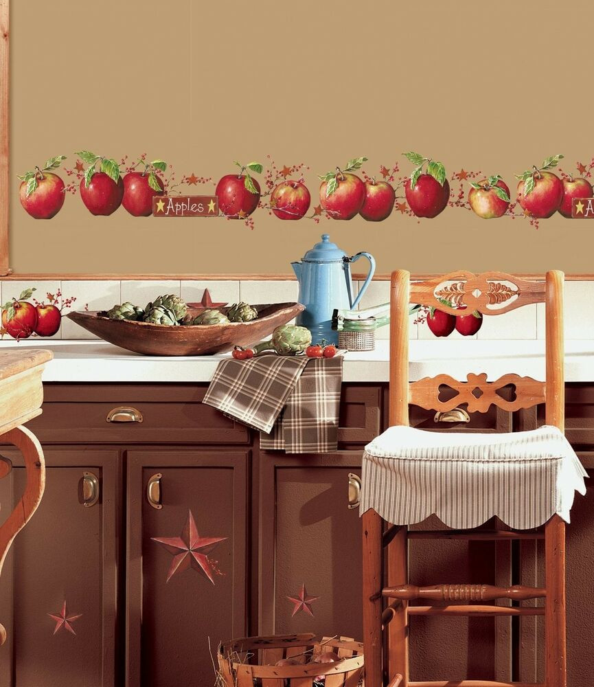 Best ideas about Apple Kitchen Decor Ideas
. Save or Pin Apples 40 BiG Wall Decals Country Stars Border Kitchen Now.