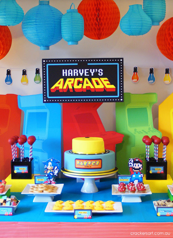 Best ideas about Arcade Birthday Party
. Save or Pin Kara s Party Ideas arcade video game pac man sonic mario Now.