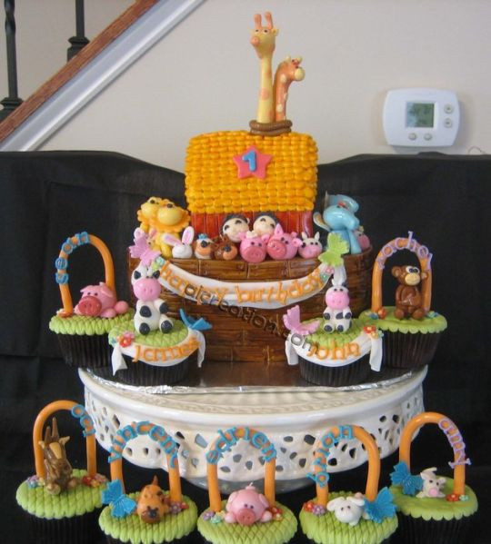 Best ideas about Ark Birthday Cake
. Save or Pin Noah s ark for Twin birthday cake & cupcakes cake by Now.